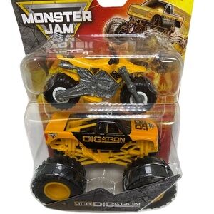 JCB Monster Jam Yellow and Black Toy Vehicle Set